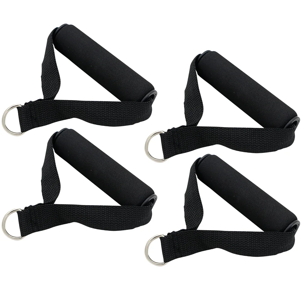 

4Pcs Single-Grip Handles with Carabiner Clips Pull Handle Exercise Handles for Resistance Tube Exercise Strength Training