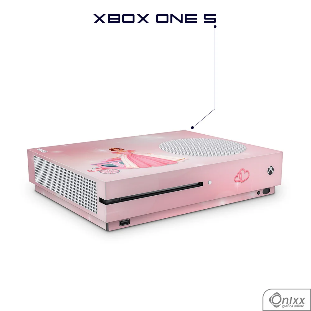 Skin PS4 PRO Adesiva Princesa Tema Rosa