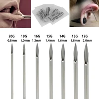 100 aiguilles de perçage jetables en acier 316 pour nombril, téton, oreille, nez, lèvres, kit de fournitures de tatouage et de bijoux de piercing corporel 1