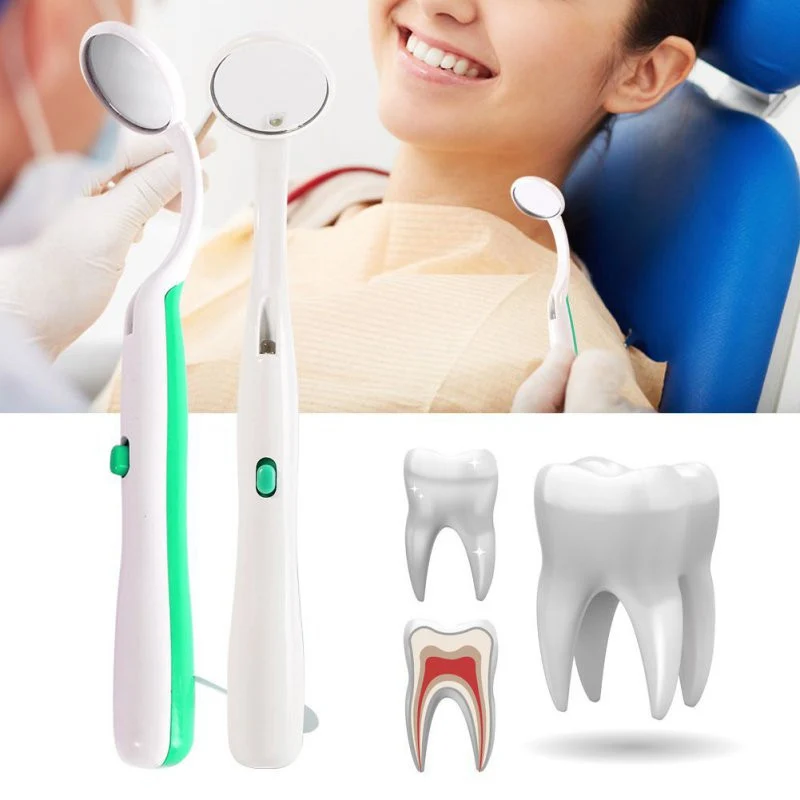 Dental Mirror With Led Light Inspect Instrument Checking Mirror Dentist Oral Super Bright Anti-fog Mouth Tooth Fashion dental mirror