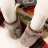 KIDSUN Baby Booties Newborn Infant Boy Girl Non-Slip Soft Sole Crib Shoes Toddler Plush Fluff Winter Warm Prewalker Boots 6