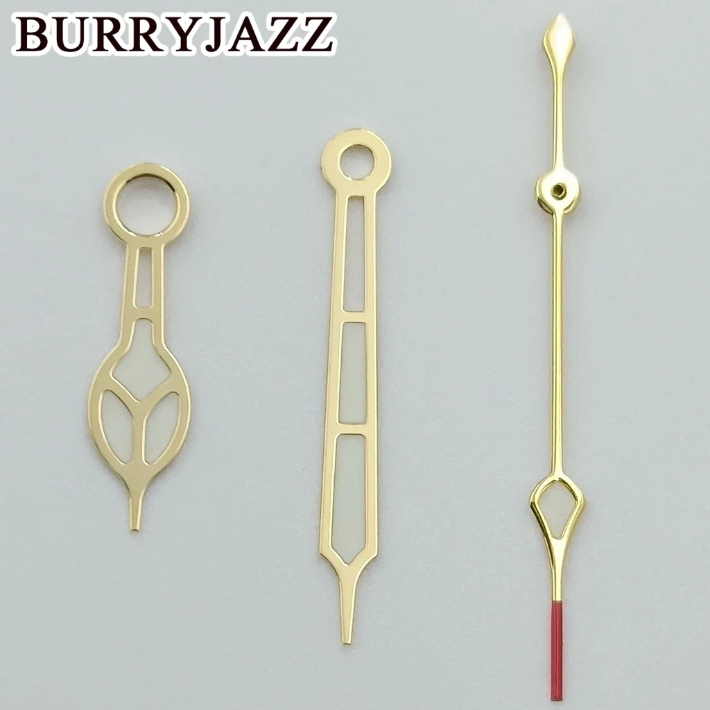 BURRYJAZZ NH35 NH36 NH38 7S26 7S36 4R35 4R36 Uhrzeiger Schwarz Roségold Silber Gold Zeiger Grün leuchtend – Detail 14