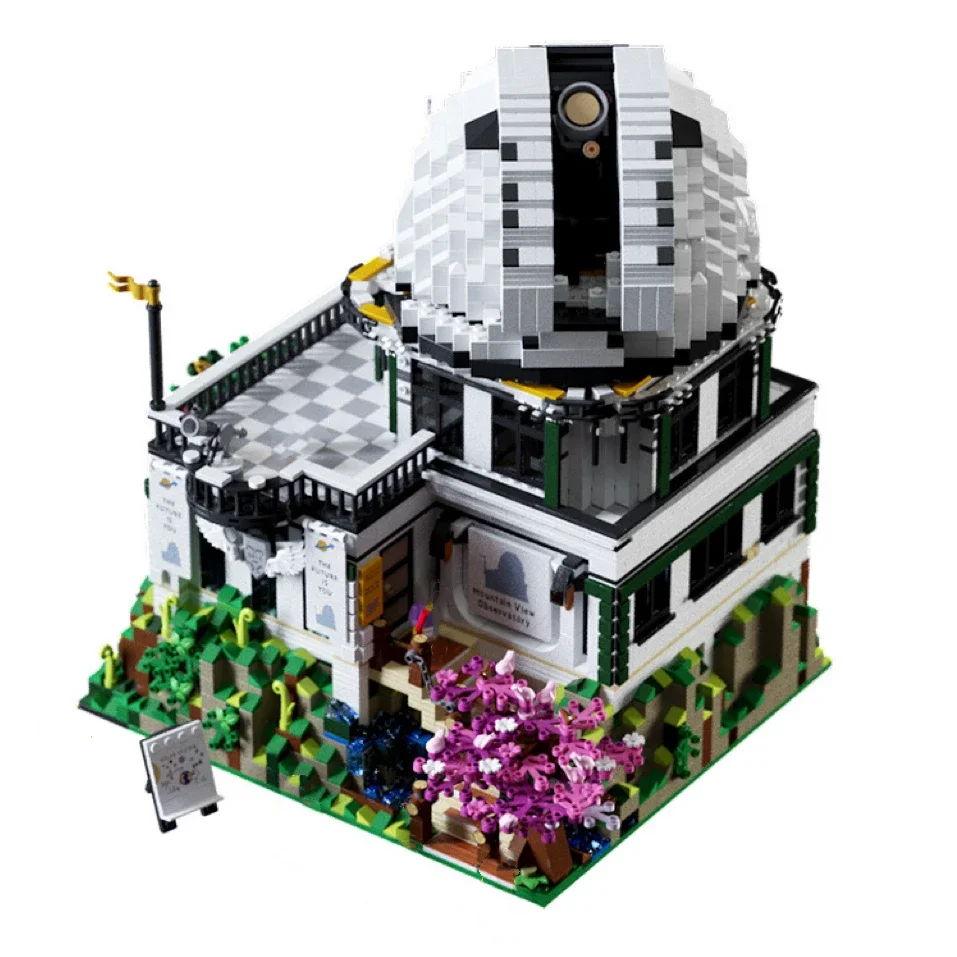 

Mountain View Observatory Astronomy Popular Science Ornaments Modular Building Blocks City View Model MOC Bricks Toy Gift Set