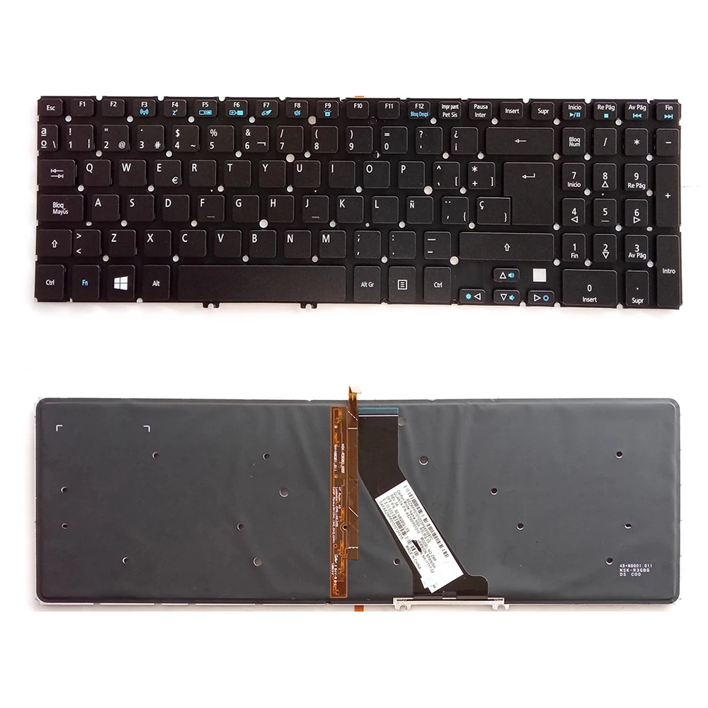 

Клавиатура с испанской подсветкой для Acer Aspire V5-531 V5-531P V5-531G V5-551G V5-571 V5-571G M5-581