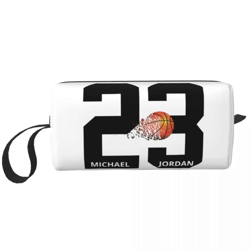 

Michael 23 Makeup Bag for Women Travel Cosmetic Organizer Cute Basketball Legend Storage Toiletry Bags Dopp Kit Case Box Gifts