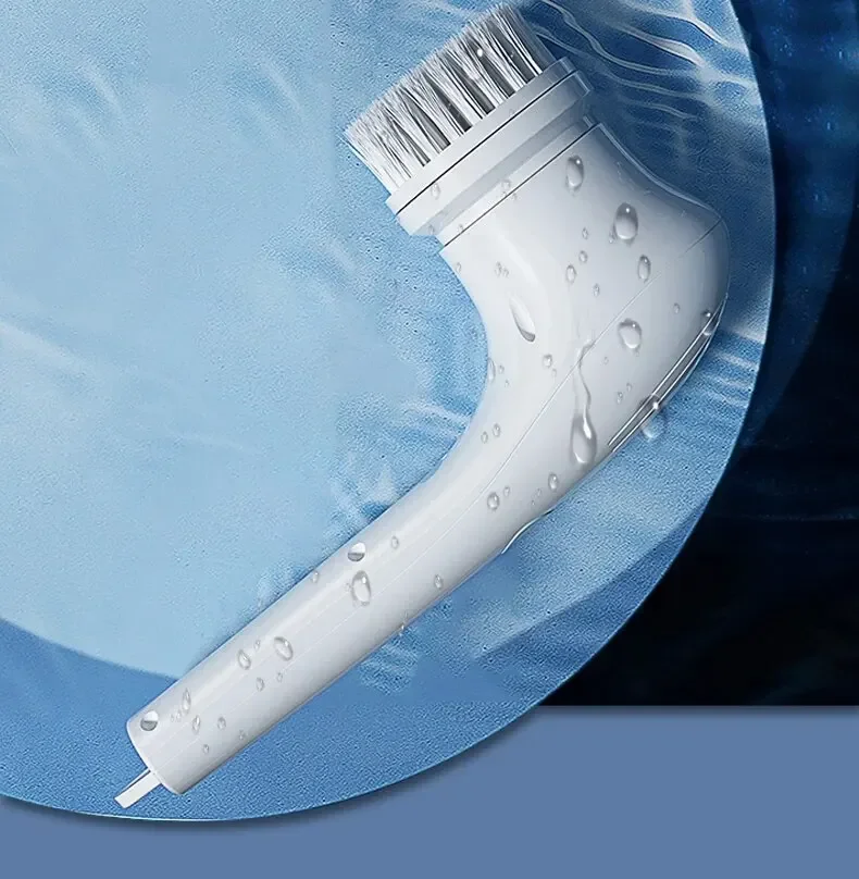 Powerful Wireless Cleaning Brush USB Rechargeable 5 Heads Effortless Scrub