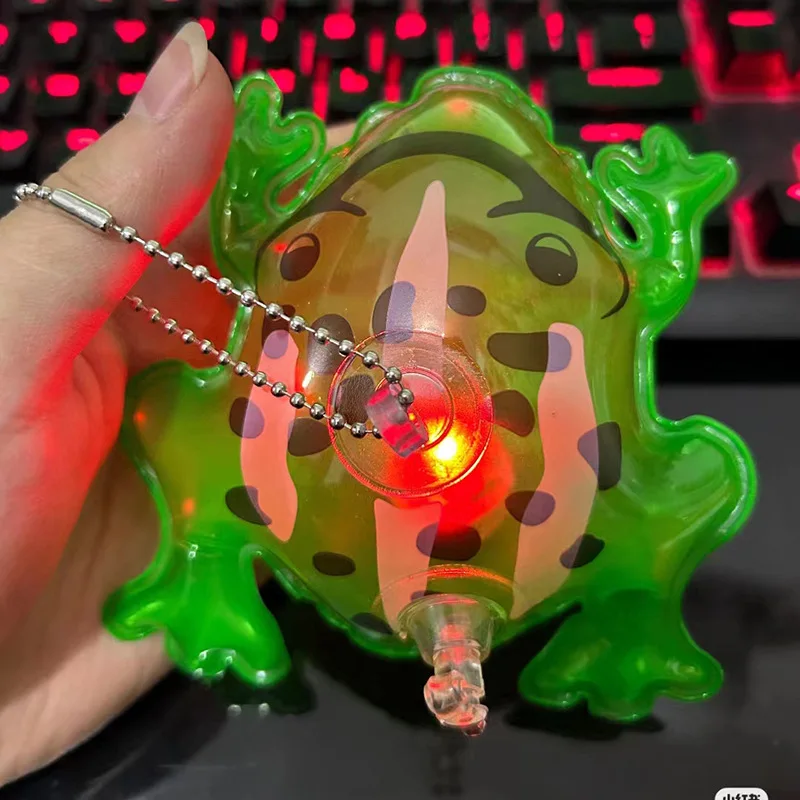 

Mini Glow Small Frog Balloon Pendant Toy Inflatable Keychain Pendant Decoration Balloon Stall