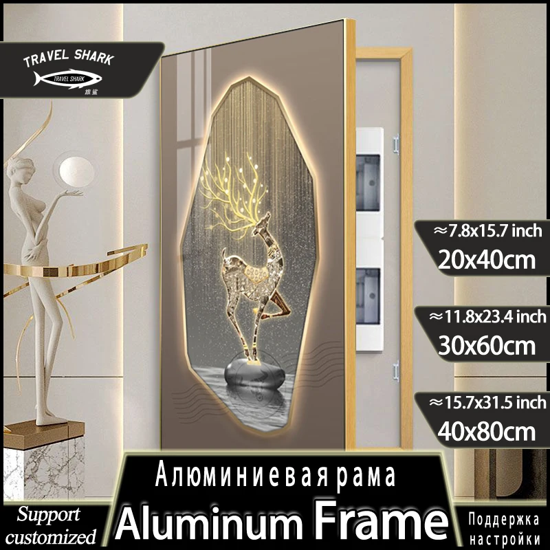 

Nordic Style Decorative Hanging Painting of Electric Meter Box Wall Art Posters Pictures Restaurant Design With Frame Punch Free