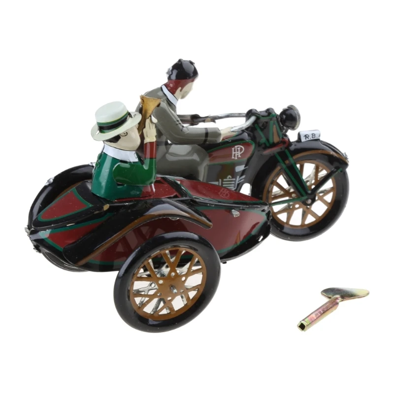 Tinplate Motorcycle Wind-up Toy Mini Handsize for Children Accompany Toy