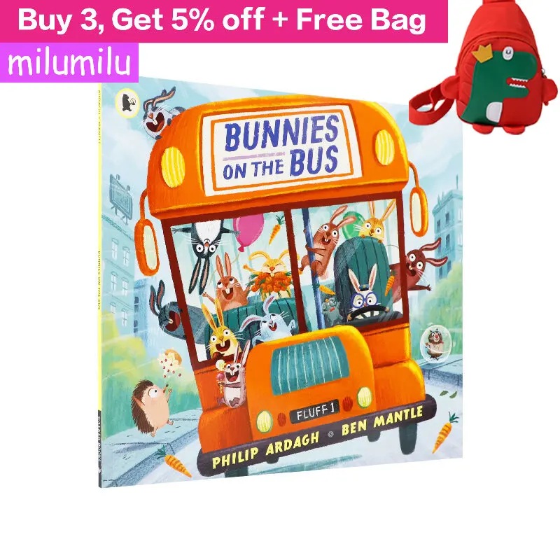 

MiluMilu English Original Bunnies On The Bus Rabbit On The 3-5 Young Children Enlightenment Baby Early Education