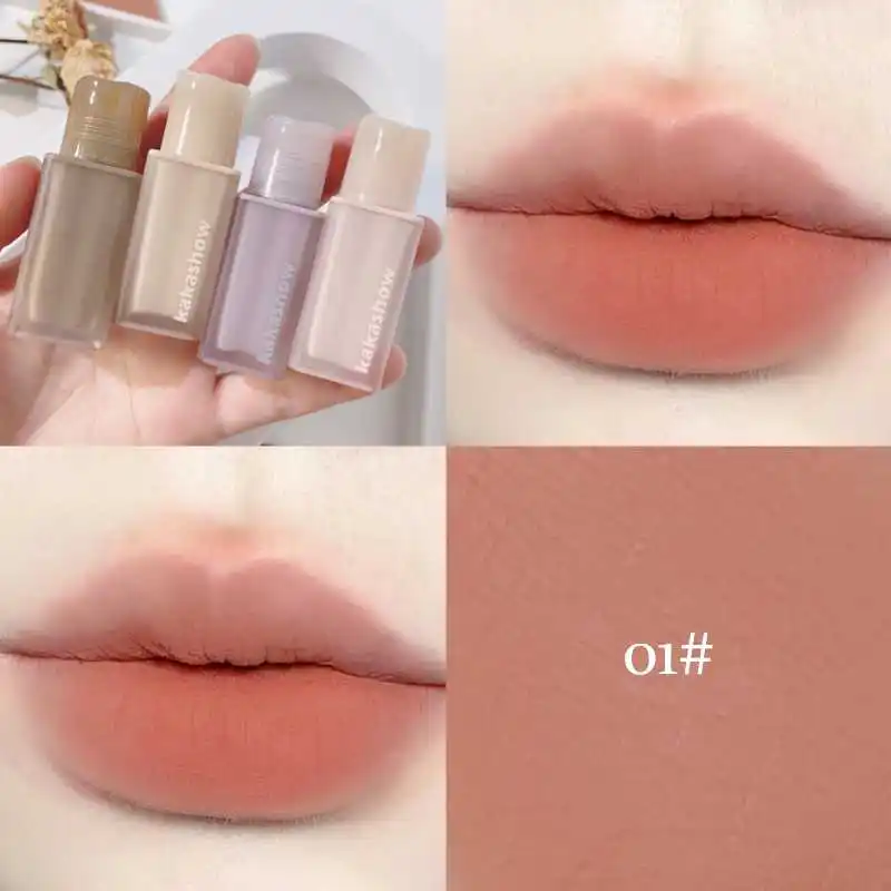 

Chestnut Pink Lip Glaze Matte Liquid Lipstick Waterproof Long Lasting Velvet Nude Red Lip Mud Smooth Cheek Rouge Tint Cosmetics