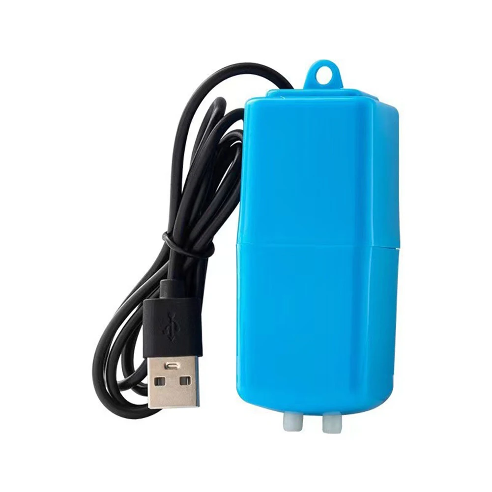 Aquarium Air Pump Mini Aquarium Air Pump Kit Oxygen Pump With Air Stone Silent High Energy Efficient USB Aquarium Filter Fishing Tank Accessories