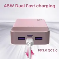 JUOVI Powerbank 20000mAh 45W Fast Charge Power Bank, Super Fast Charging Portable Charger with LED Display for iPhone 17 16 15 2