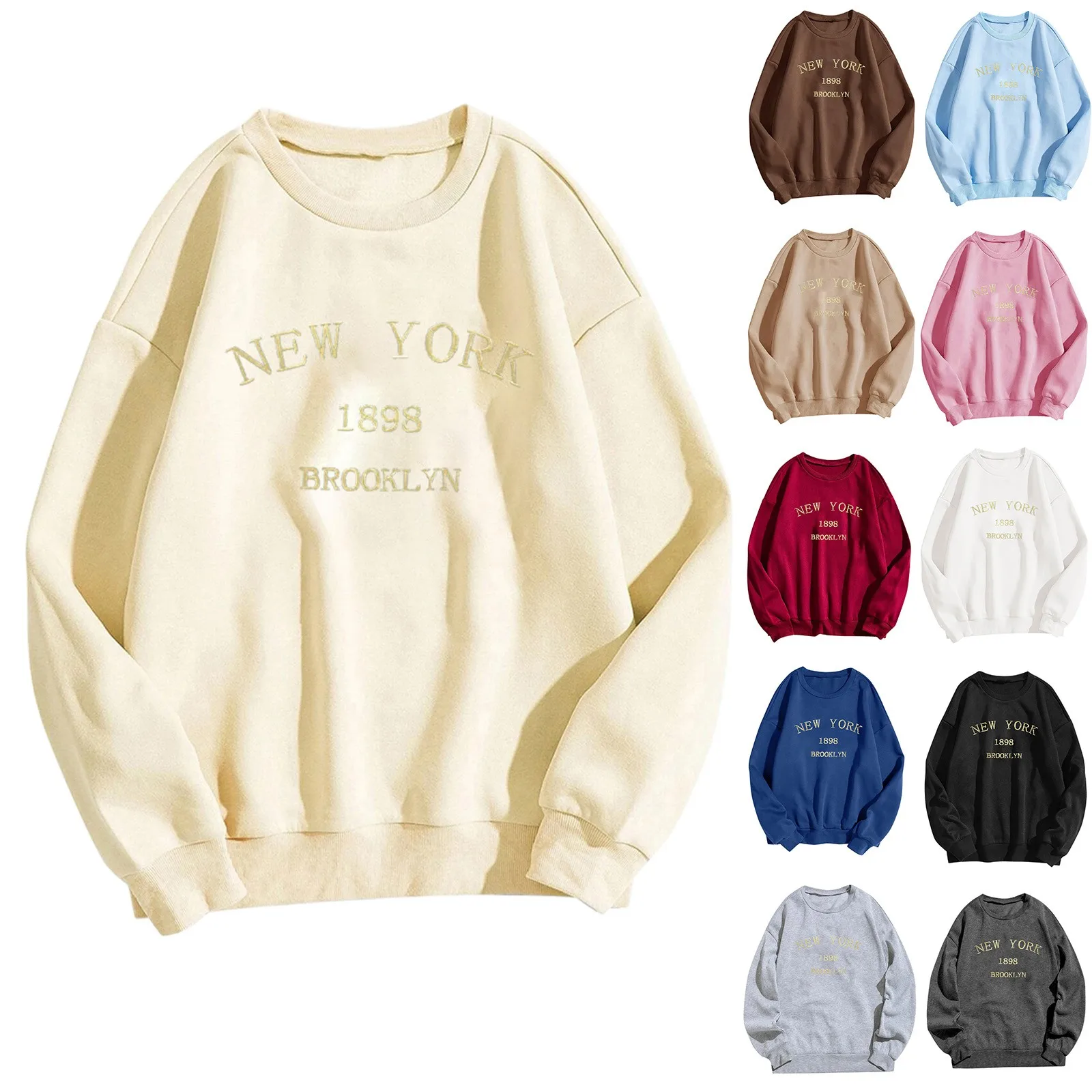 

2023 Women's Hoodless Pullover Hatless Sweatershirt Sports Casual Top Letter Printing Multi Color Hooded Sweat Jacket