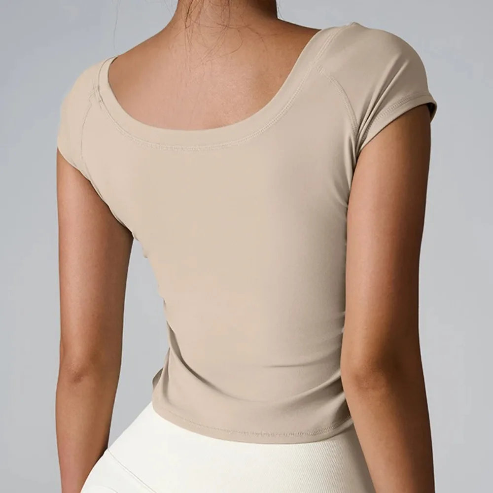 Women Athletic Short Sleeves Quick-Dry Sports T-Shirt