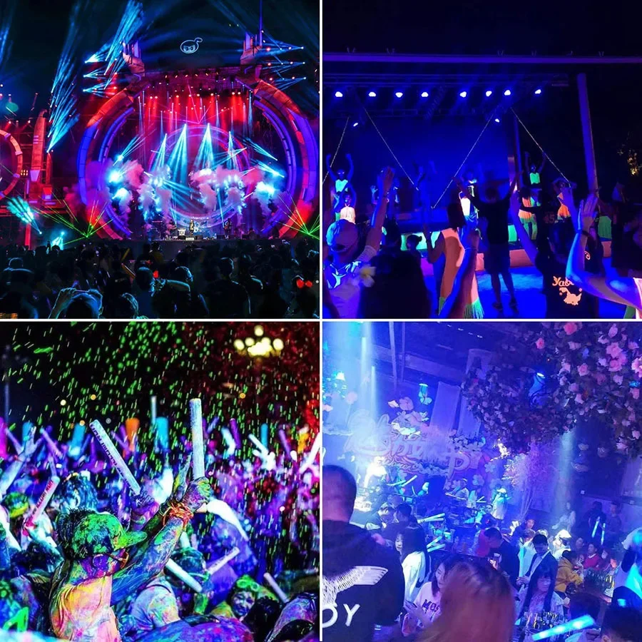 UV Curing Lamp Waterproof 50/100/300W UV LED Black Light Curing Lamps Outdoor Floodlight Ultraviolet Fluorescent for Nightclub Halloween Party