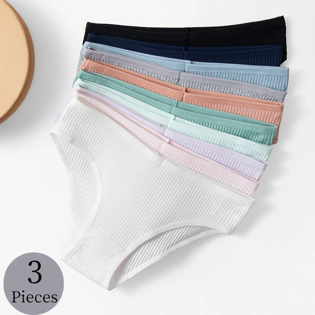 Trowbridge 3pcs/set Seamless Women's Panties Sports Breathable Underwear  Girls Comfortable Briefs Sexy Lingerie Satin Underpants