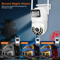 Caméra IP de sécurité sans fil extérieure 4K 8MP HD double objectif externe Wifi PTZ caméra suivi automatique caméra de Surveillance de rue iCsee 5