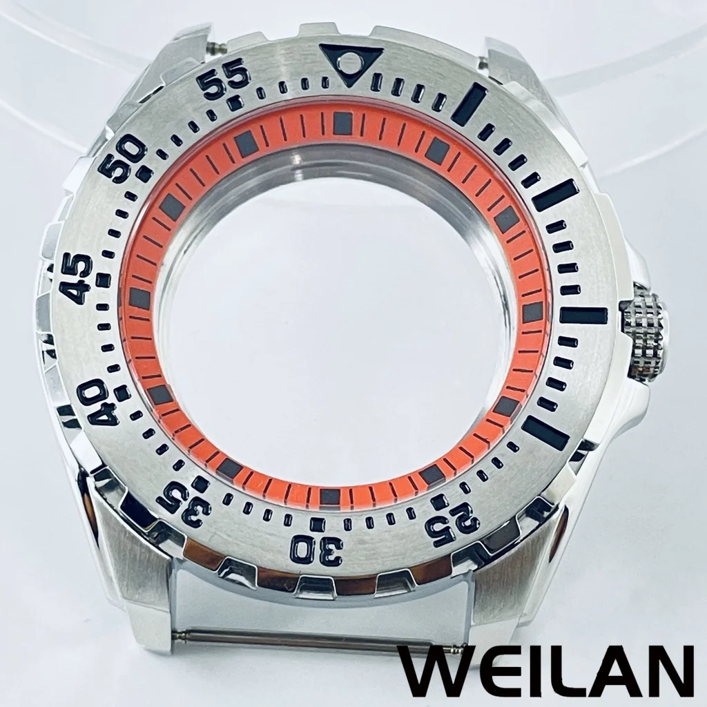 Stainless Steel Watch Case with Multicolor Chapter Ring, 44mm