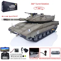 Toys 1/16 RC Battle Tank Heng Long IDF Merkava MK IV 3958 Full Metal Chassis FPV Remoted Panzer Cars TH22668 1