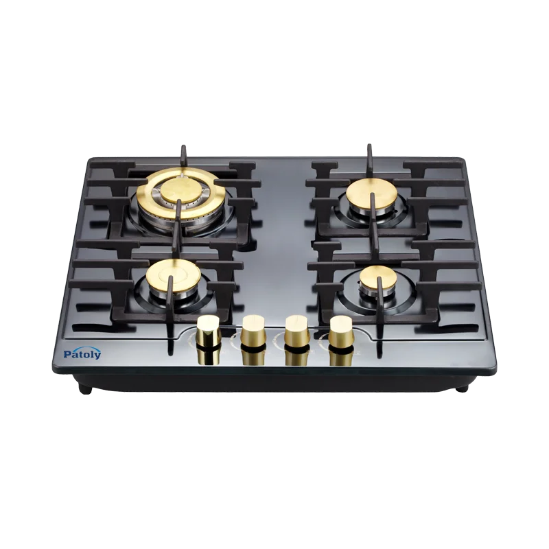 

High quality low price 7mm glass built in stove with electric ignition 5 burner gas cooker kitchen appliance gas hob