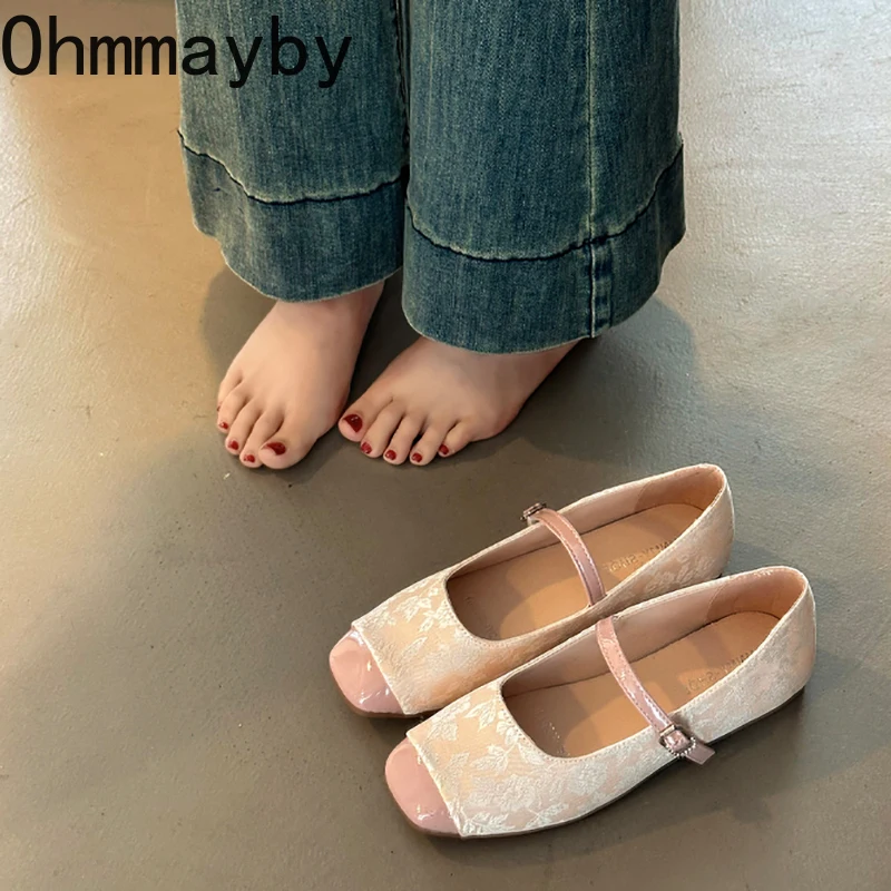 

Балетки женские летние с цветочным принтом, дизайнерские модные элегантные туфли на плоской подошве, удобные туфли Мэри Джейн