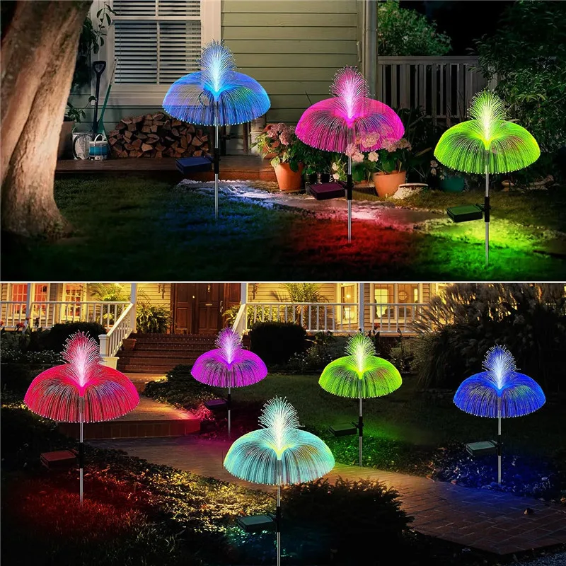 solar lights solar LED jellyfish lights for outdoor garden yard pathway decor