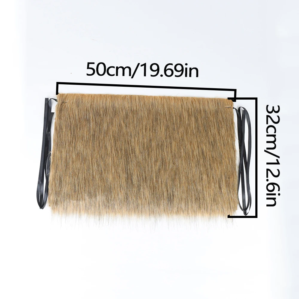 Men's Medieval Faux Fur Warm Leggings with Viking Cosplay Accessories