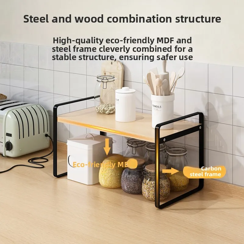 Modern Simplici Metal Wood Tea Cup Coffee Cup Water Cup Storage Ra Tabletop Organizer Rectangle Kitchen Storage elf