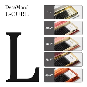 DeceMars L-curl YY 3D 4D 5D 6D наращивание ресниц 12 линий