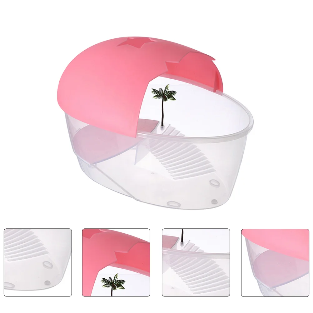 

Animal Turtle Box Tortoise Perching Container Household Plastic Reptile Pet Tank