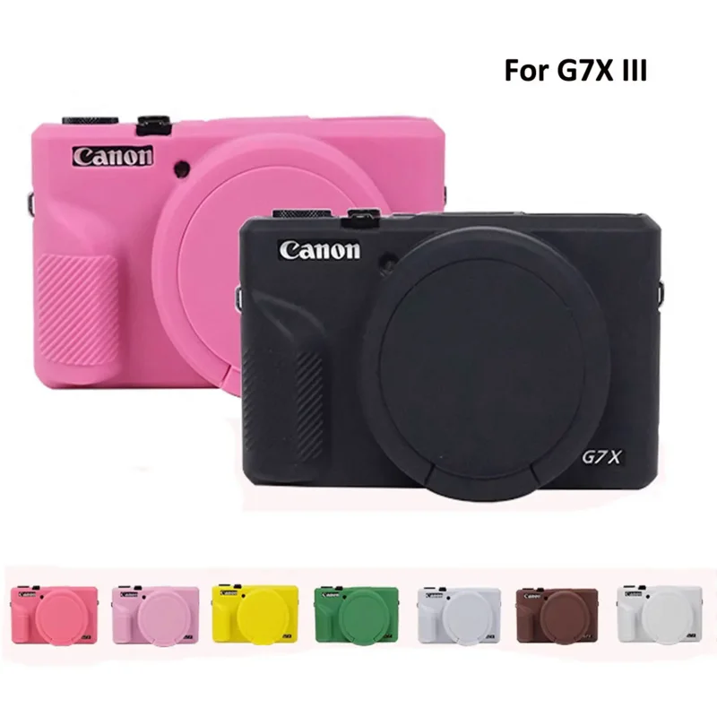 

Camera Bag Accessories For Canon G7X Mark III G7X3 Camera Silicone Cover Soft Protective Skin Case with Lens Cap for G7XIII Vlog