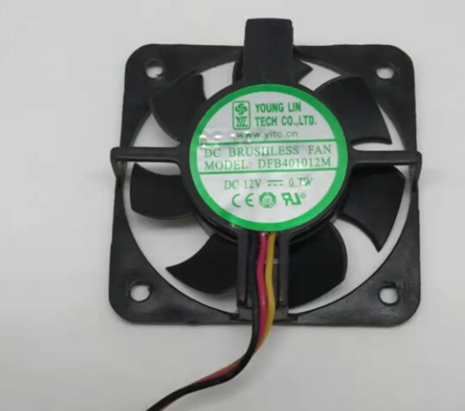 Original YOUNG LIN DFB401012M 4010 12V 0.7W 3-wire cooling fan ...