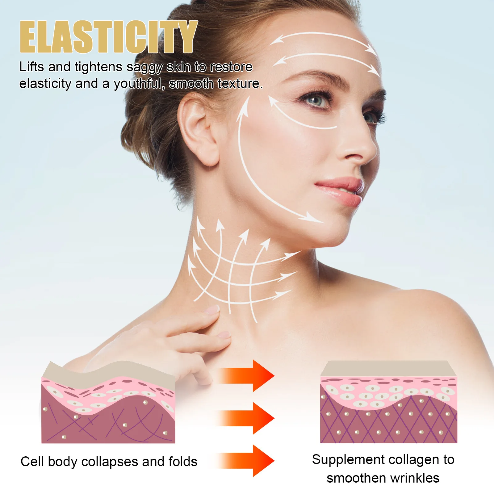 سيروم إزالة التجاعيد للوجه فوري لشد البشرة ومضاد ل...