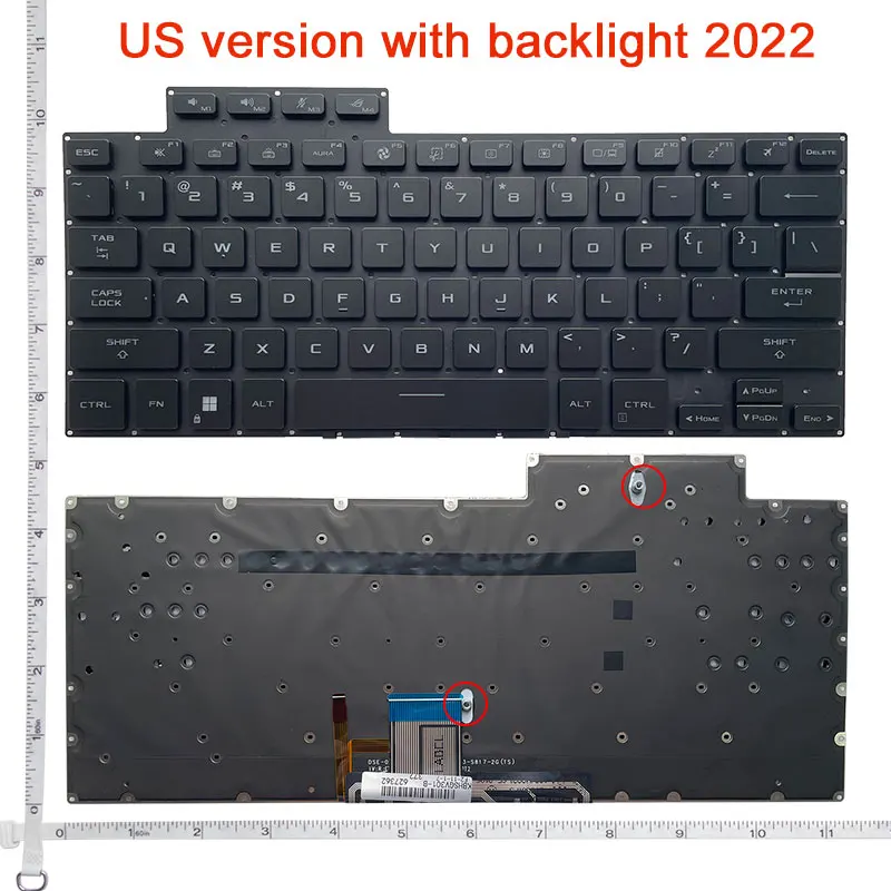 Eua Novo para Asus Rog 13 Gv301 Gv301q Gv301r Gv301qe Gv301qv Gv310q r9 2023 2023 Teclado Inglês - Imagem 5