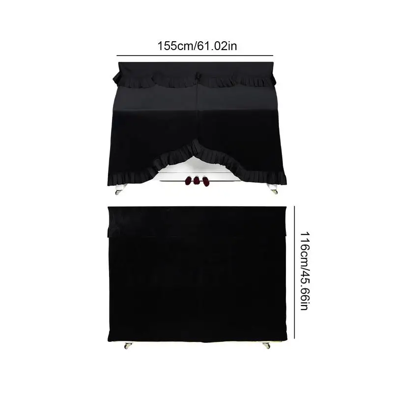 Piano Cover Cloth Dustproof Piano Full Cover Velvet Light Soft Washable Easy Keyboard Access Without Removal