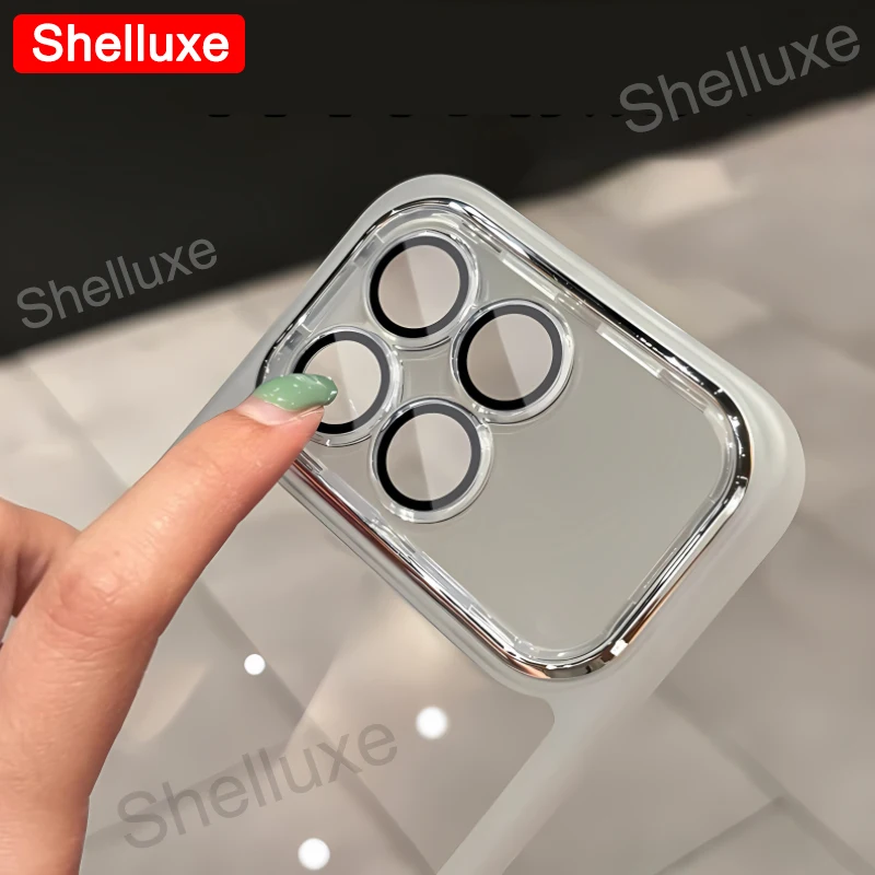 Enhanced Product Title: Transparent Silicone Soft Cover with Ultra Plating - Premium TPU Phone Case by Shelluxe