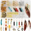 150pcs/box Mix Natural Crystal Gravel Spring Ring Hair Braid Dreadlocks Beads Clips Hair Decoration Accessories 1