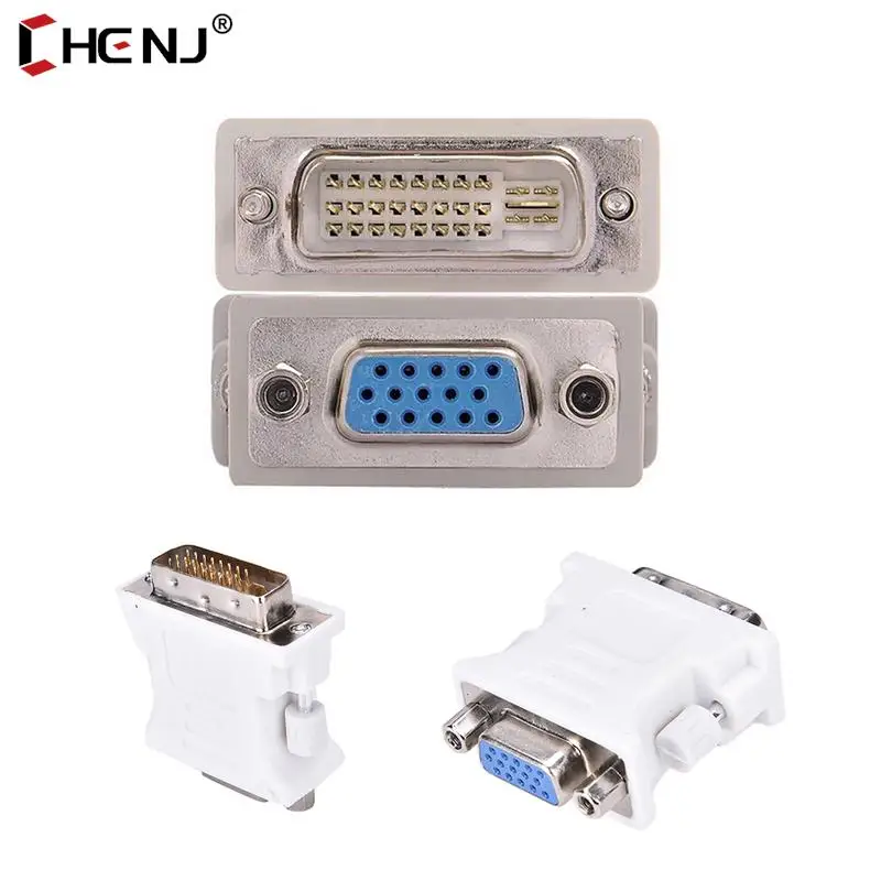 HDMI To VGA Adapter Cable VGA Cable Adapter 1pc 15 Pin VGA Female To 24 + 1 Pin DVI-D Male For PC Laptop