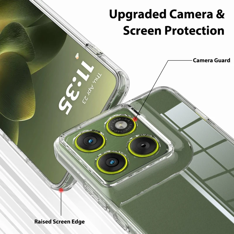 Acrylic Transparent Shockproof Silicone Back Cover Case