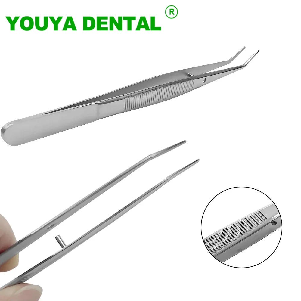 2 Pcs Stainless Steel Nail Pliers Tweezers Forceps Curved Straight Art Tool 2016