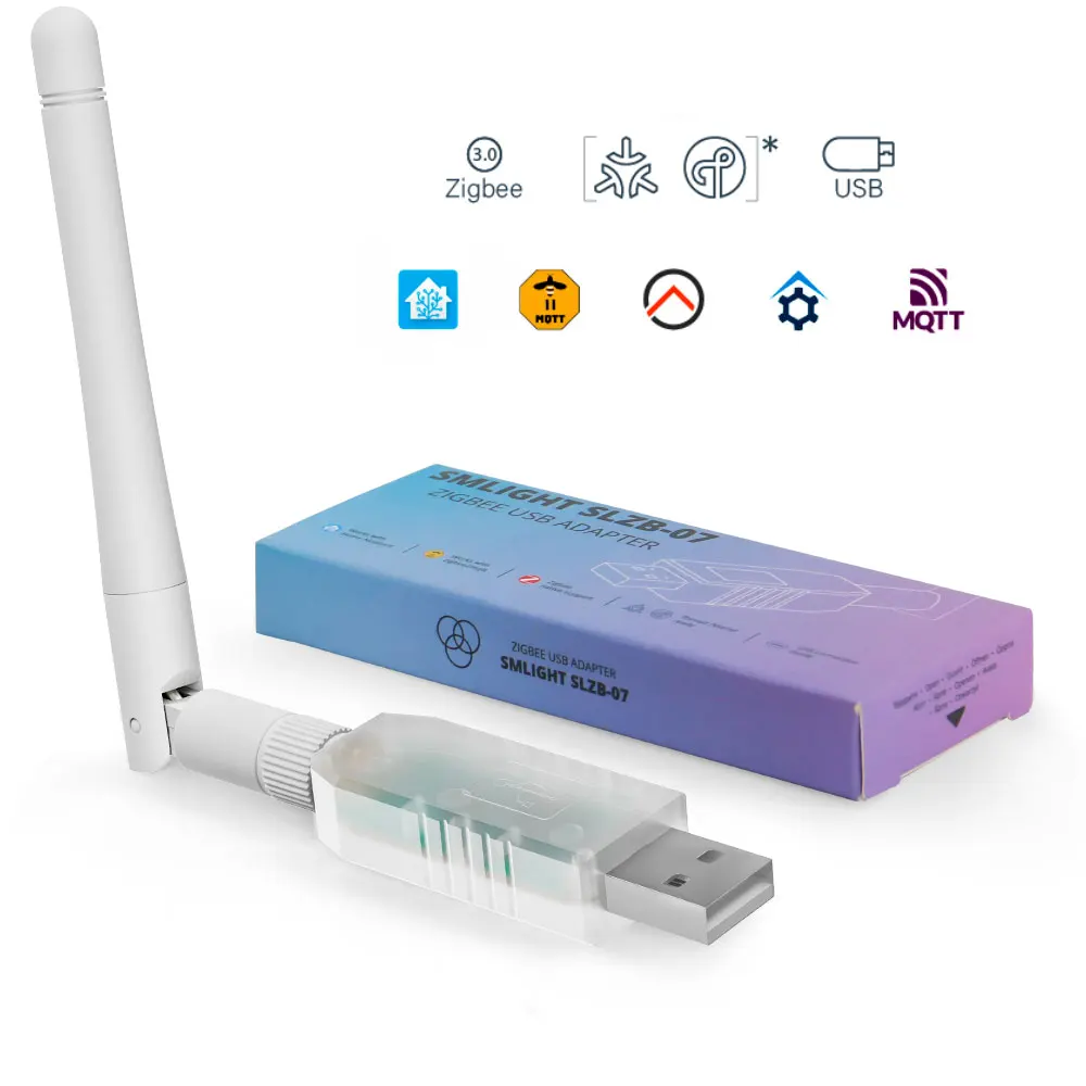 Zigbee Adapter SMLIGHT SLZB-07 Zigbee 3.0 Smallest Thread/Matter USB Adapter Works With Zigbee2MQTT ZHA Home Assistant
