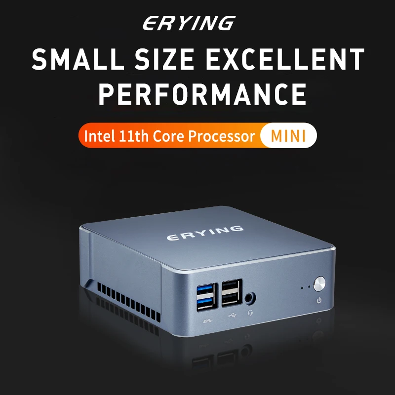 Erying Mini Pc I7-1185G7 I5-1145G7 I3-1125G4 Mu05 Type-C Nvme Ssd Windows 11 Computer Desktop Da Gioco