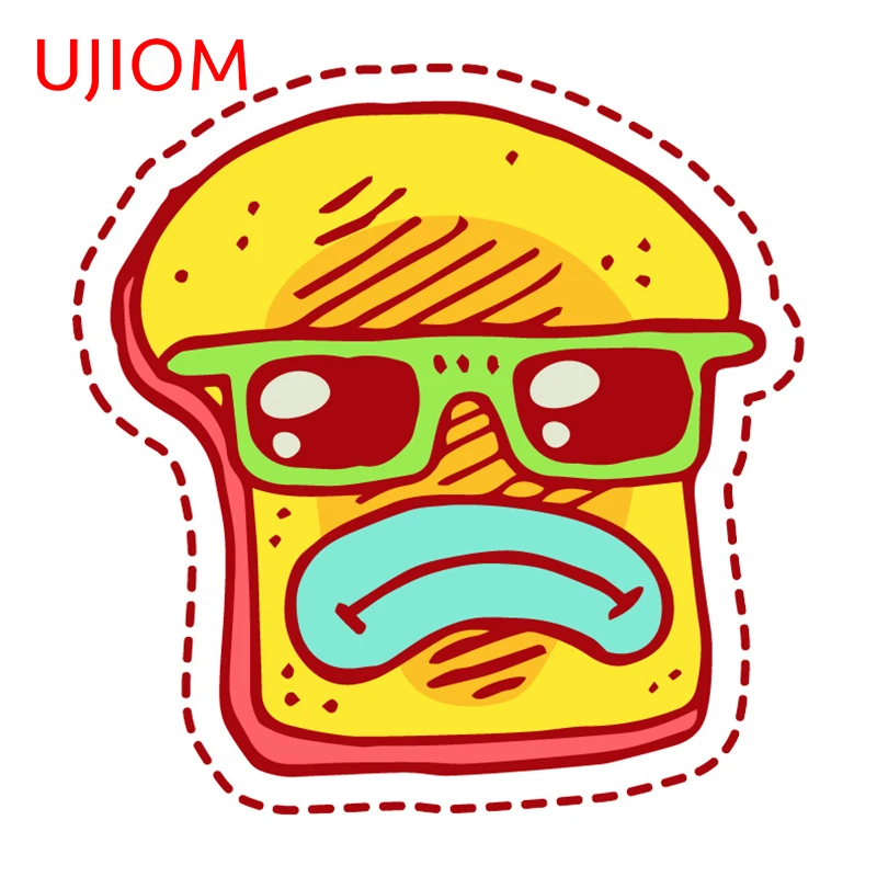 

UJIOM, 13 см X 12,6 см, крутые Мультяшные Потрясающие забавные настенные наклейки, мебель, строительные обои, интересное украшение для дома