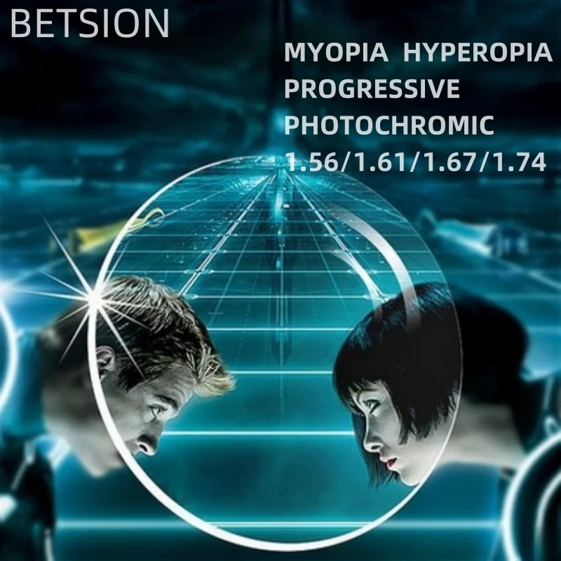 BETSION Aspheric Surface Optical Lenses Anti Blue Light Myopia Hyperopia Photochromic Progressive Lens Hand Made Customed Lenses