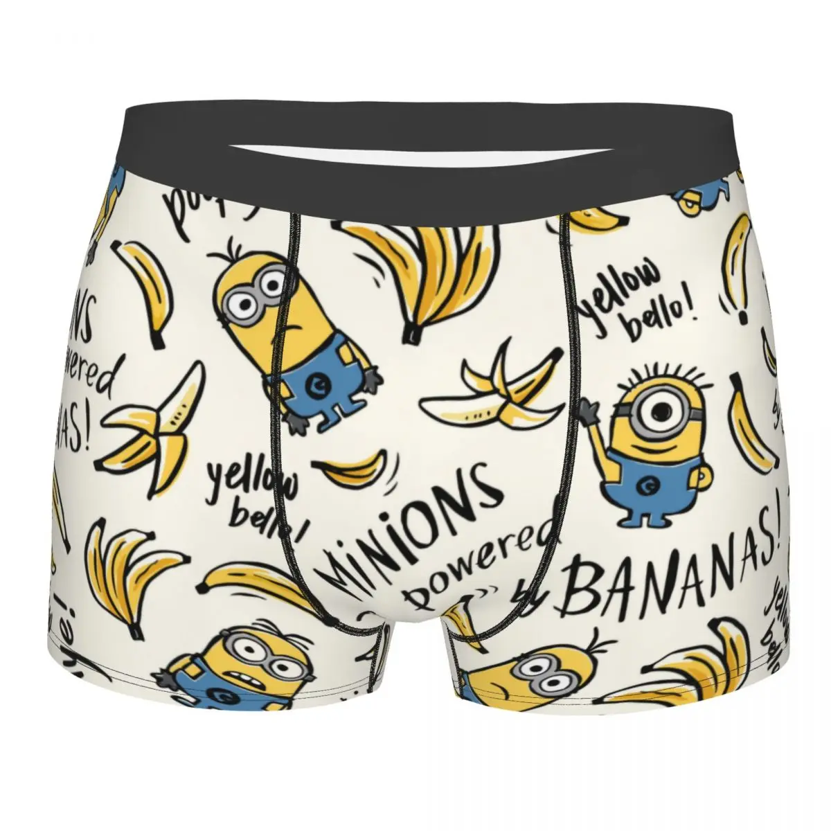 

Minions Team Minion Cartoon Men Long Underwear Minion Banana Boxer Briefs Shorts Panties Hot Breathable Underpants for Male XXL