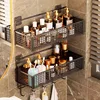 Bathroom Storage Rack Non Perforated Wall Mounted Towel And Toiletries Storage Rack Restroom Storage 2