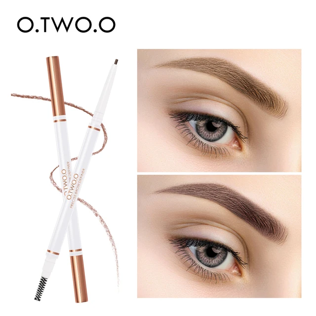 O.TWO.O Eyebrow Pencil Waterproof Natural Long Lasting Ultra Fine 1.5mm Eye Brow Tint Cosmetics Brown Color Brows Make Up 1