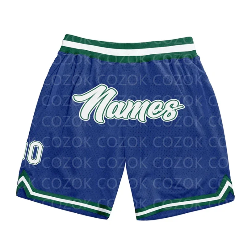 Custom light blue red yellow Authentic Basketball Shorts 3D Printed Men Shorts Your Name Mumber Quick Drying Beach Shorts