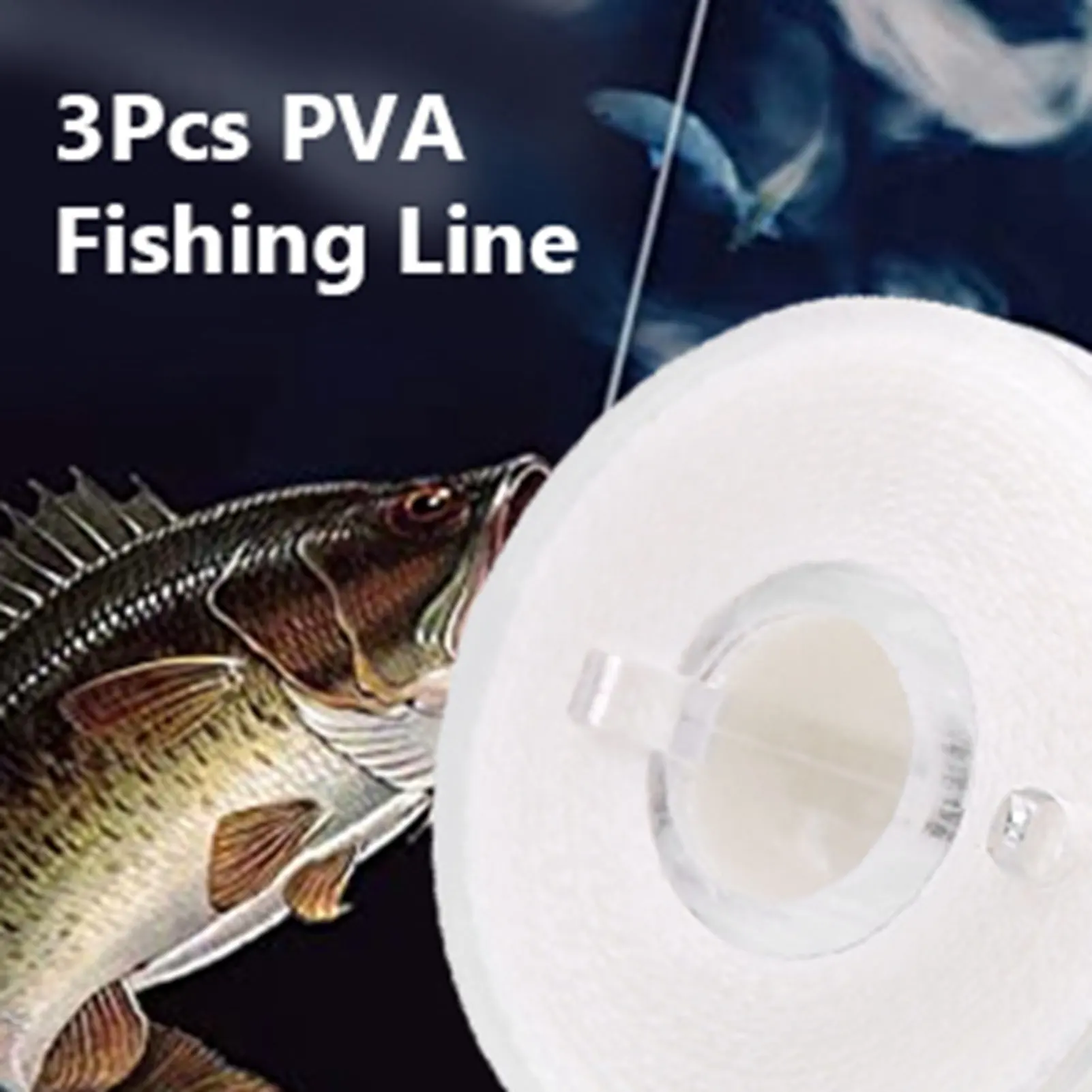 3pcs Fishing Accessory Fishing PVA Tape Water Soluble PVA White Bait Line Funnel System 20m Fishing String Tape Tool Accessories
